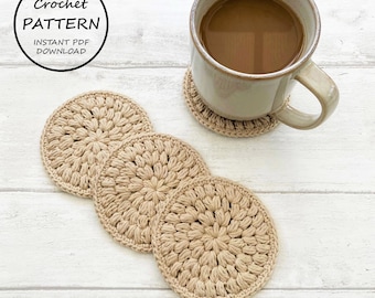 Patrón de posavasos de crochet / Posavasos Kody / Descargar PDF
