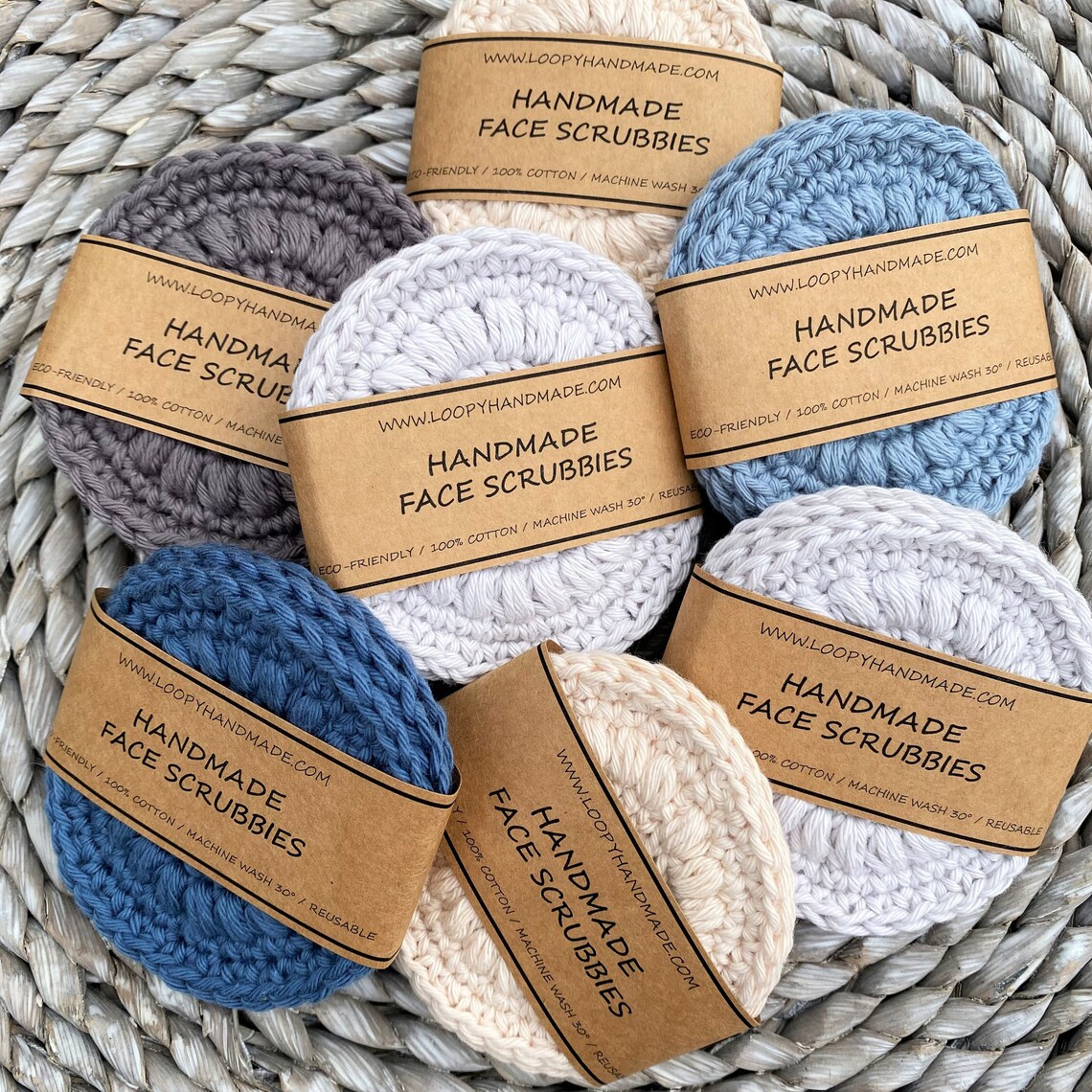 CROCHET PATTERN / Loopy Face Scrubby / Easy Crochet Pattern / - Etsy
