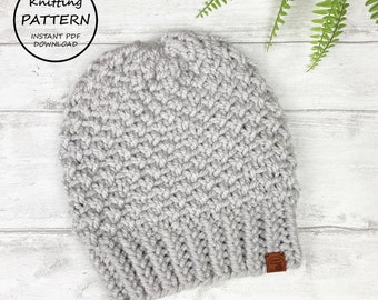 Knit Hat Pattern / Etive Beanie / Easy Beanie Pattern / PDF download