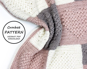 Crochet Blanket Pattern / My Heart Belongs to You Blanket / PDF Download