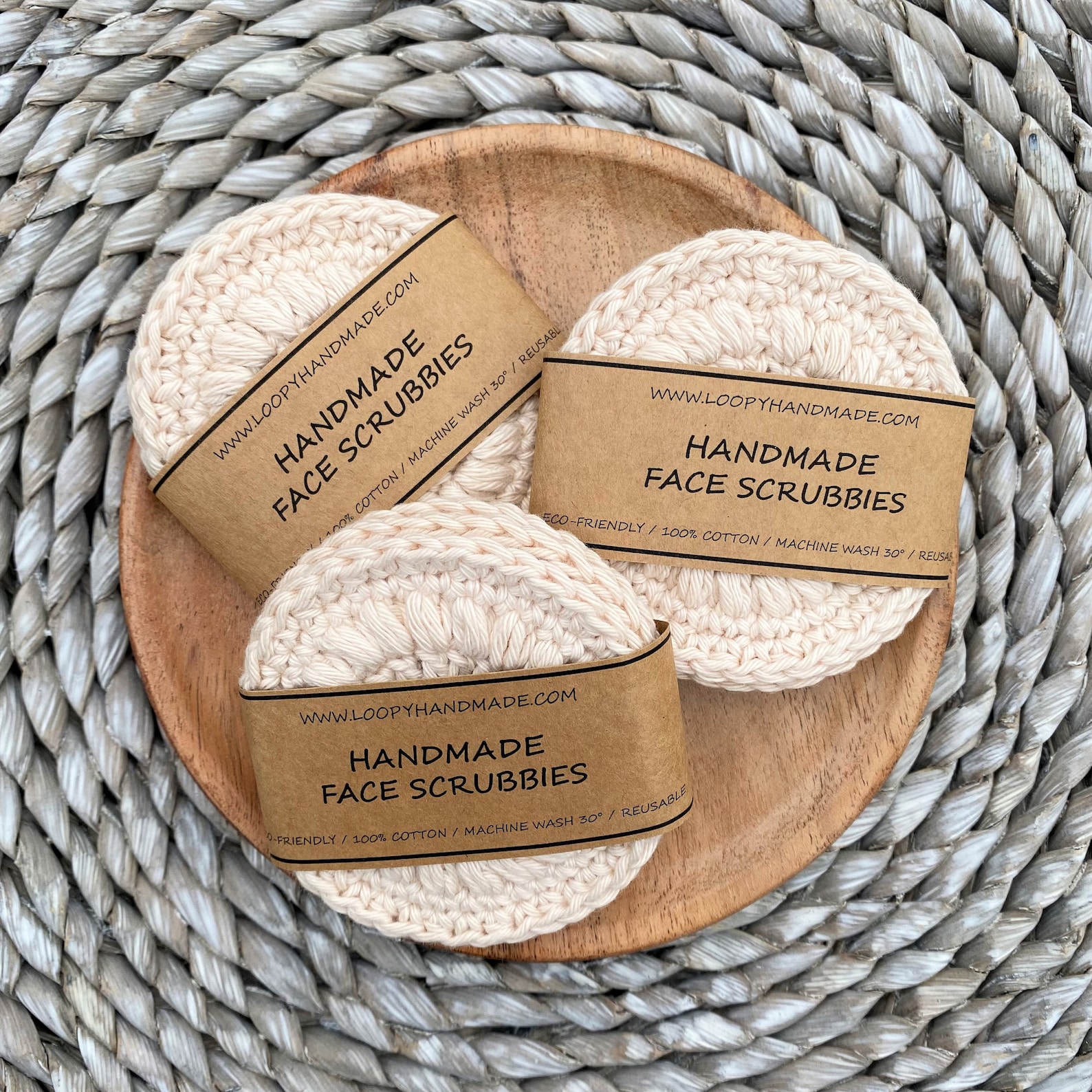 CROCHET PATTERN / Loopy Face Scrubby / Easy Crochet Pattern / - Etsy