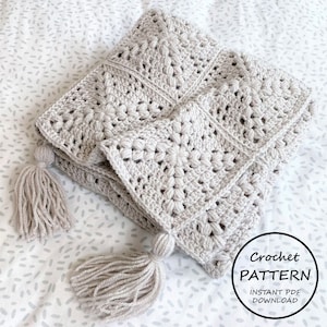 CROCHET PATTERN / Lanta Throw / Easy Crochet Pattern / Instant PDF Download