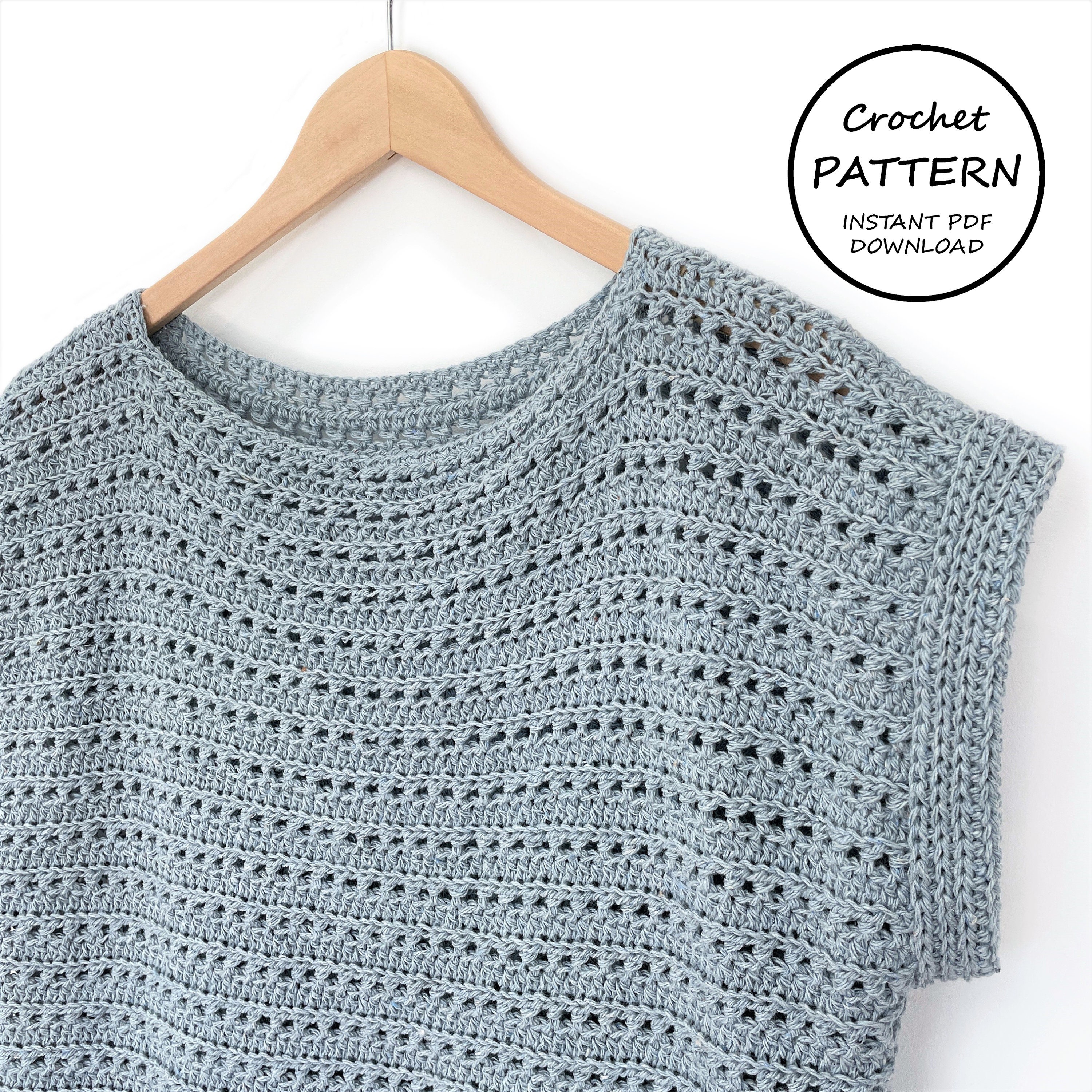 Crochet Loop Top Crochet Top Pattern / Loopy Breeze Tee / PDF Download - Etsy