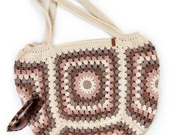 Crochet Bag Pattern / Primrose Bag / Granny Square Bag / PDF Download