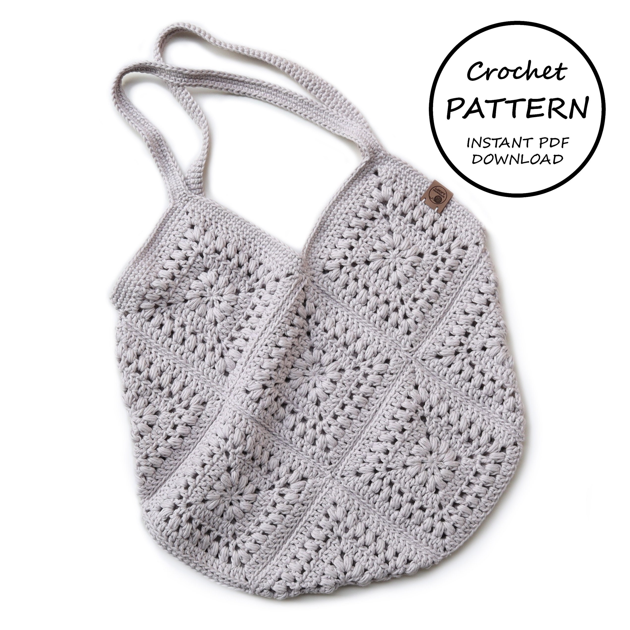 CROCHET PATTERN / Loopy In Love Bag / Instant PDF Download