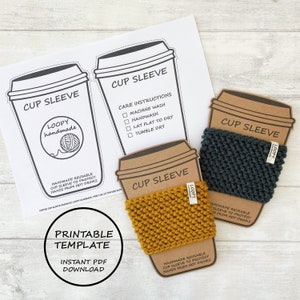 PRINTABLE Coffee Cup Sleeve display template