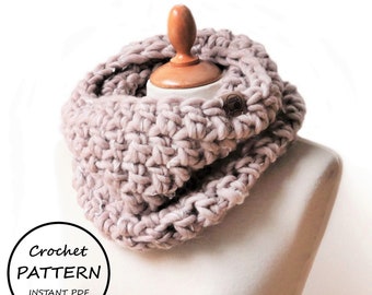 CROCHET PATTERN / Chunky Monkey Cowl / Easy Crochet Pattern / Instant PDF Download