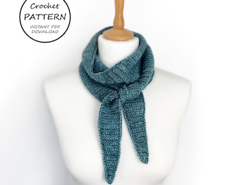 Crochet Shawl Pattern / Ailsa Scarf / Easy Beginner Pattern / PDF Download