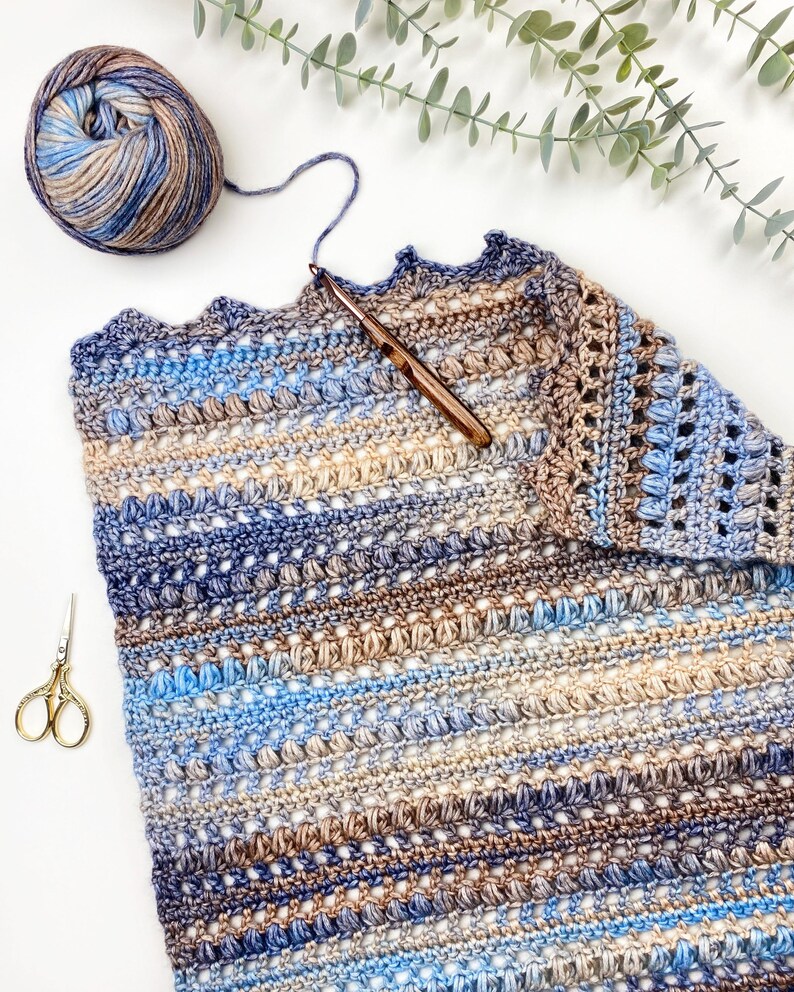Easy Crochet Pattern / Riverstone Wrap / Easy beginner pattern / PDF Download image 10