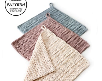 CROCHET PATTERN / Luss Washcloth / Instant PDF Download