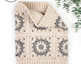 Crochet Cowl Pattern / Camellia Cowl / PDF Download