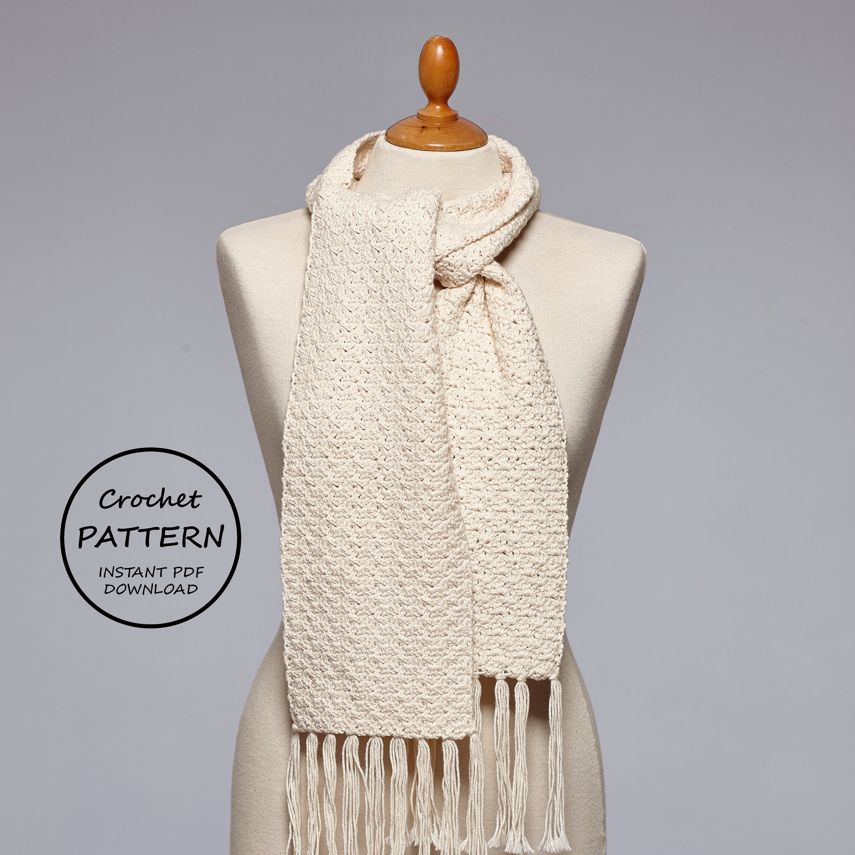 CROCHET PATTERN / Bali Shell Scarf / Easy Crochet Pattern / | Etsy