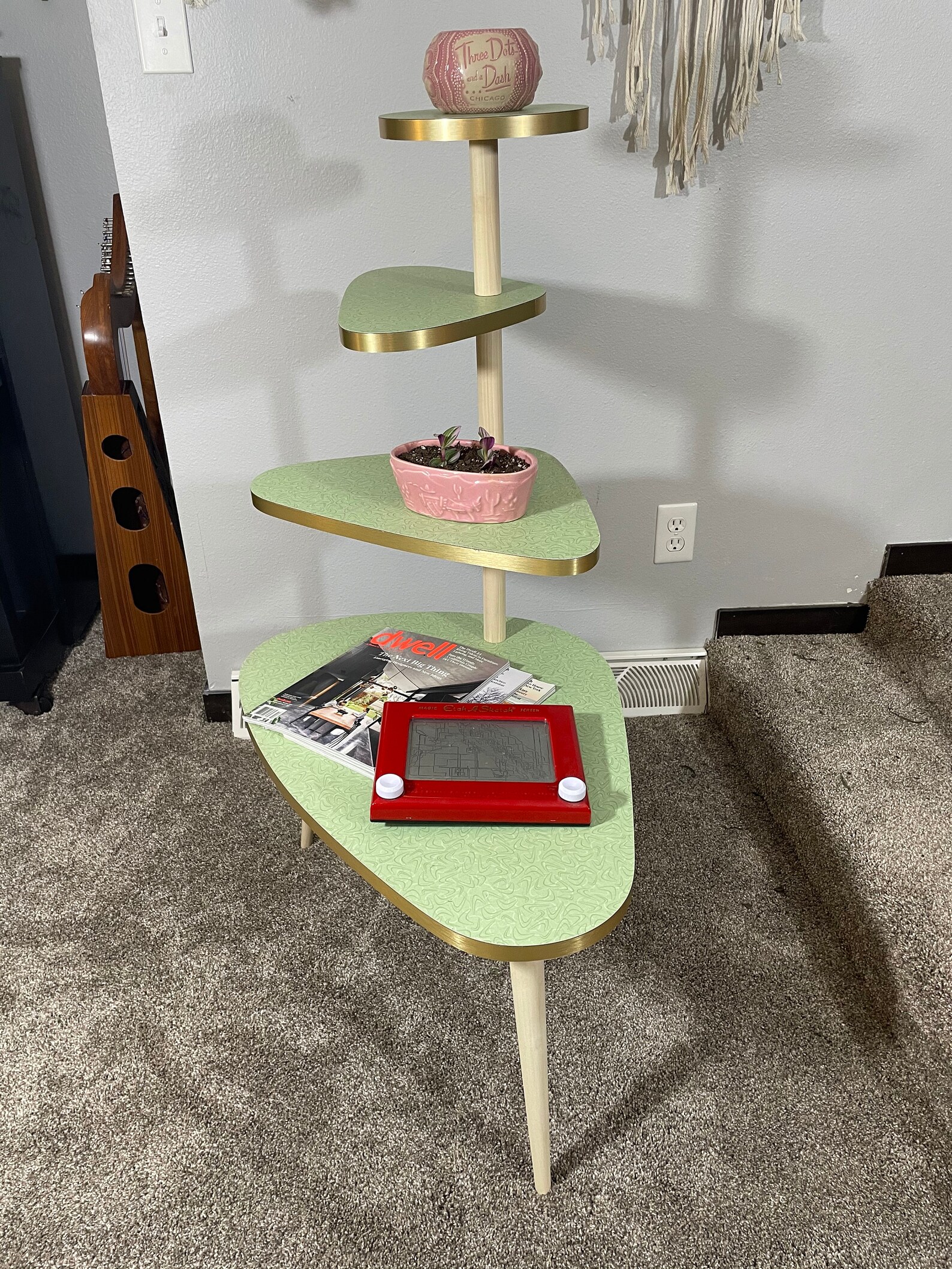 MCM mid Century Style Tiered Plant Stand Etsy