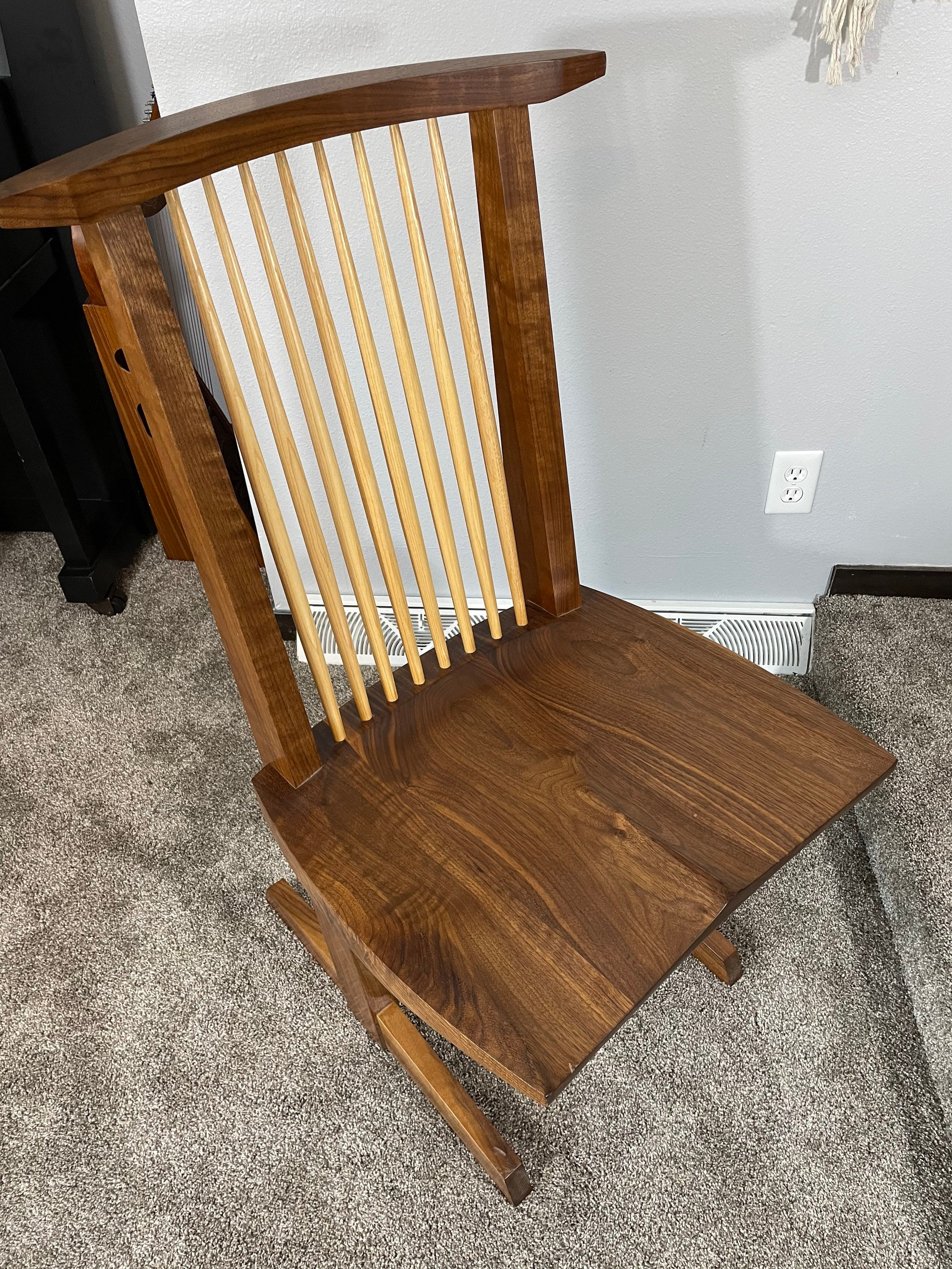 Nakashima Conoid inspired chair. Etsy