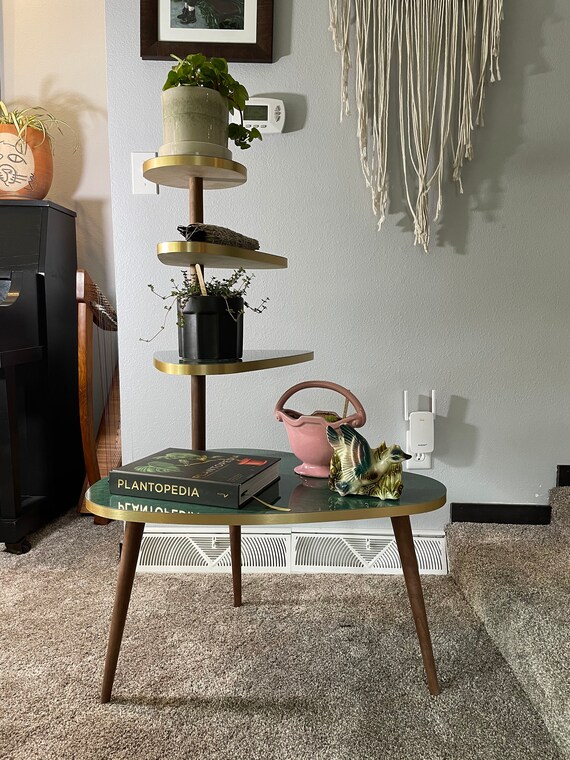 MCM mid Century Style Tiered Plant Stand/end Table Etsy