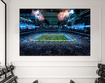 Ford Field Stadium canvas wall art Detroit lions print wall decor Football stadium art Extra large wall art Ready to hang