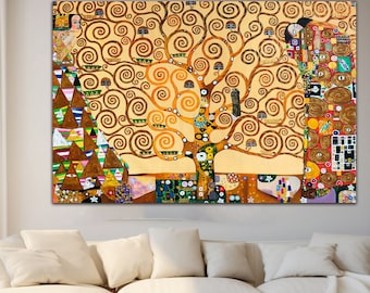 Gustav Klimt The Tree of Life reproduction canvas print Classic Painting print wall art Fine art wall decor Large wall decor Ready to hang