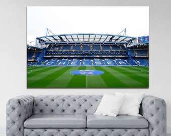 Stamford Bridge Stadium Canvas Art: Chelsea FC Gift, Man Cave Decor