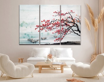 Japanese painting Japanese wall art Japanese art print Asian wall decor Japan home decor Extra large wall art Modern home wall art
