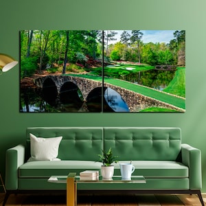 Augusta National Golf Club canvas wall art National Golf Club print Amen Corner Golf gifts Golf Club decor Large canvas art Golf gifts