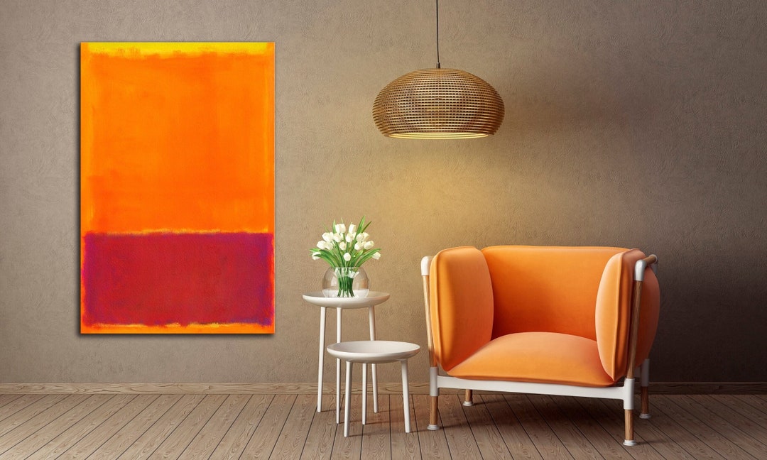 Mark Rothko Red and Orange Watercolor Abstract Wall Art - Etsy