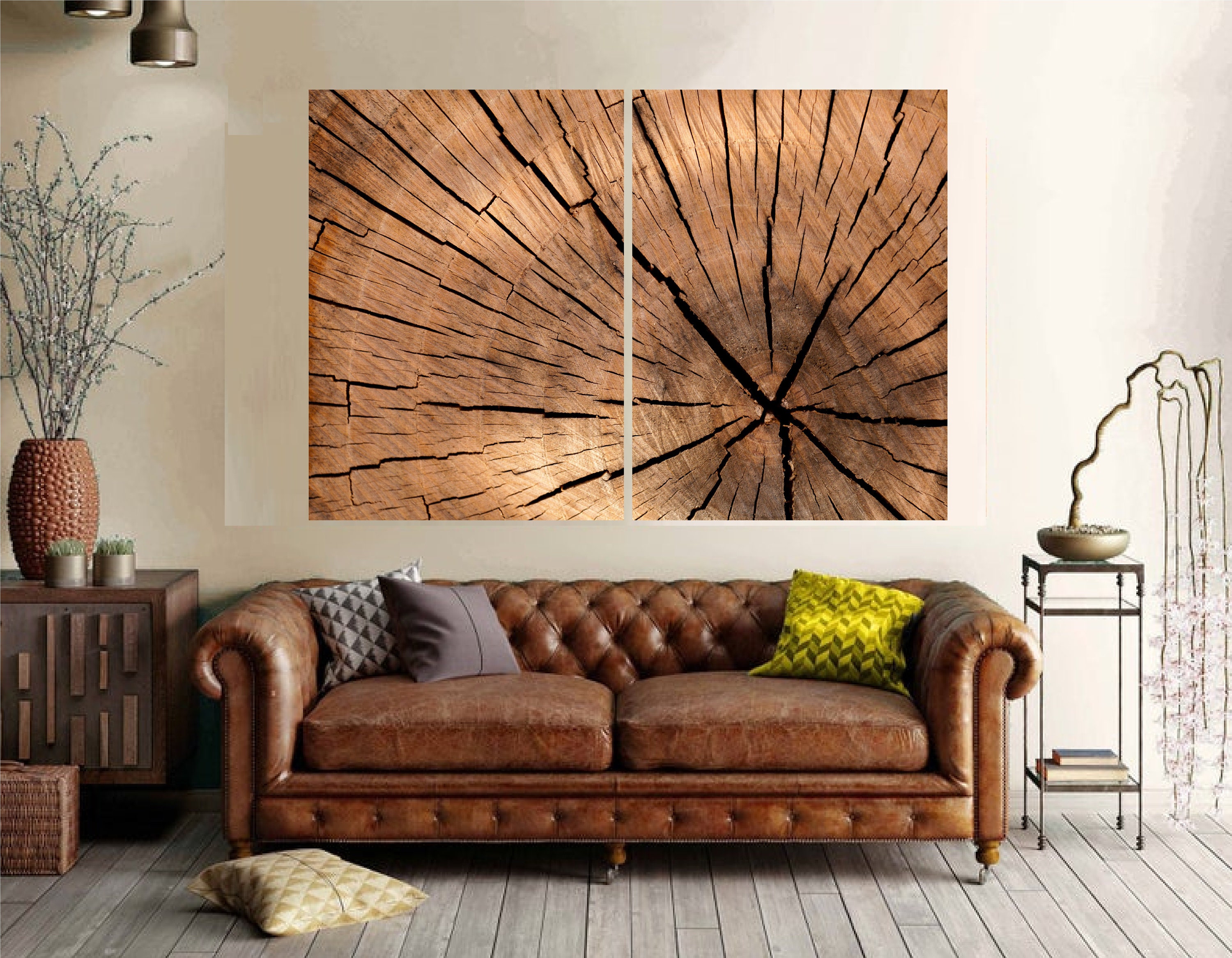 Wood grain wall art Abstract painting Wood art Natural wood Etsy