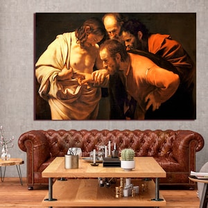 Caravaggio canvas wall art Reproduction art print Historical and Mythological wall decor Religious canvas art Extra large wall art