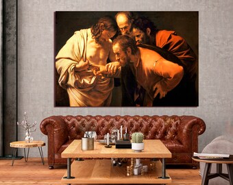 Caravaggio canvas wall art Reproduction art print Historical and Mythological wall decor Religious canvas art Extra large wall art