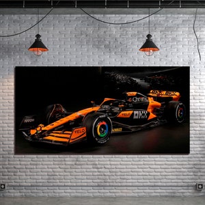 McLaren F1 MCL38 Racing Car Canvas Wall Art