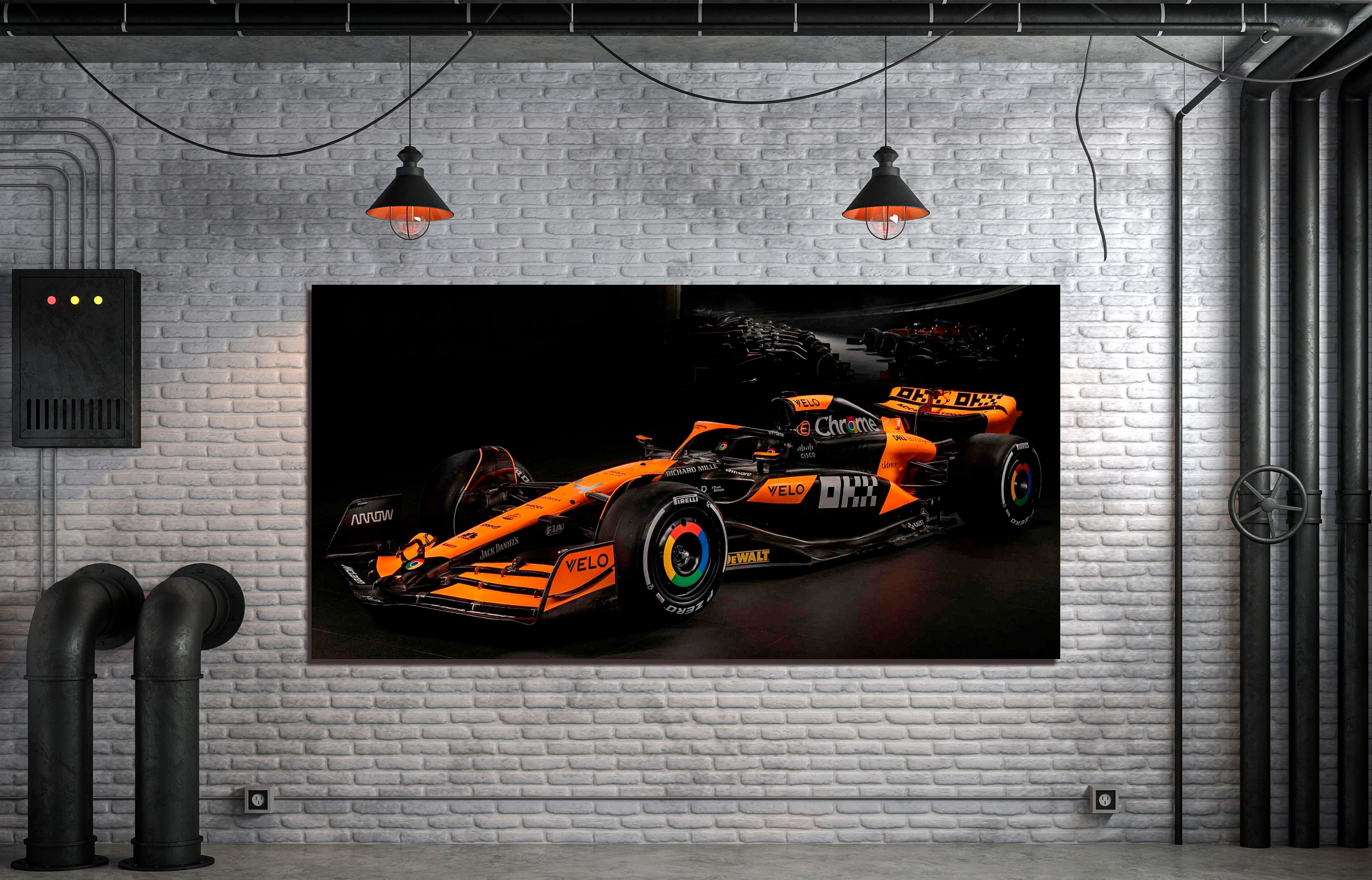 5 ピース壁アートキャンバス F1 レーシングカーポスタープリント