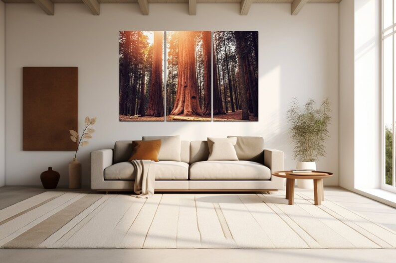 National Park Redwoods Sequoia Forest Canvas Wall Art Yosemite Large ...