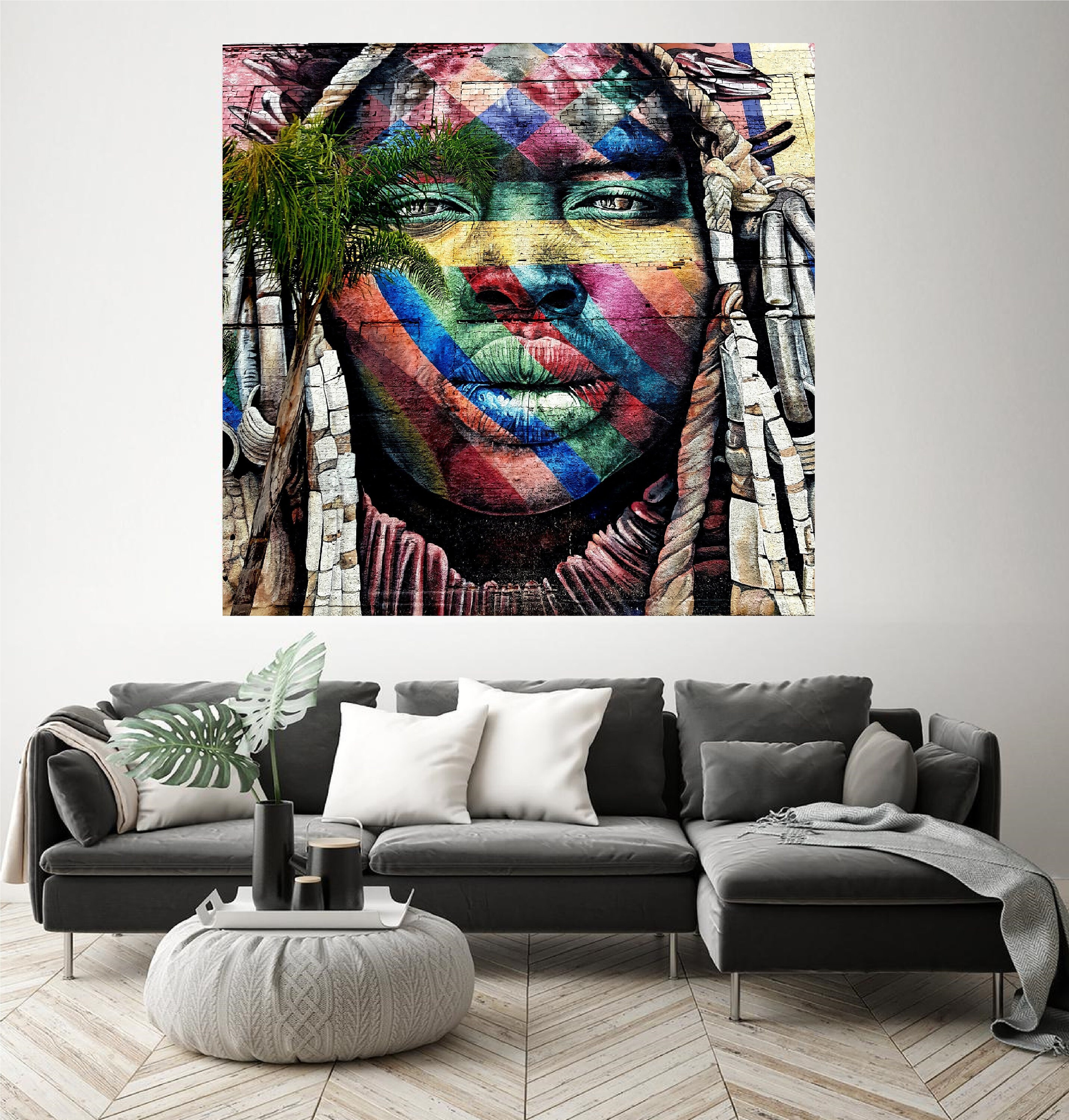 Graffiti wall art African female portrait wall art Etsy