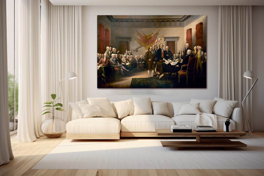 Declaration of Independence Canvas Wall Art Reproduction Painting Print ...