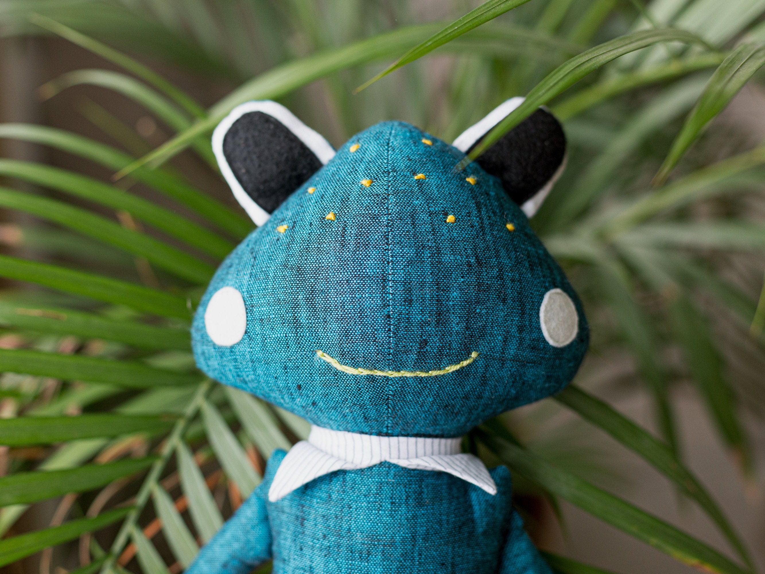 Organic toy Organic stuffed Green plush animal Organic Etsy