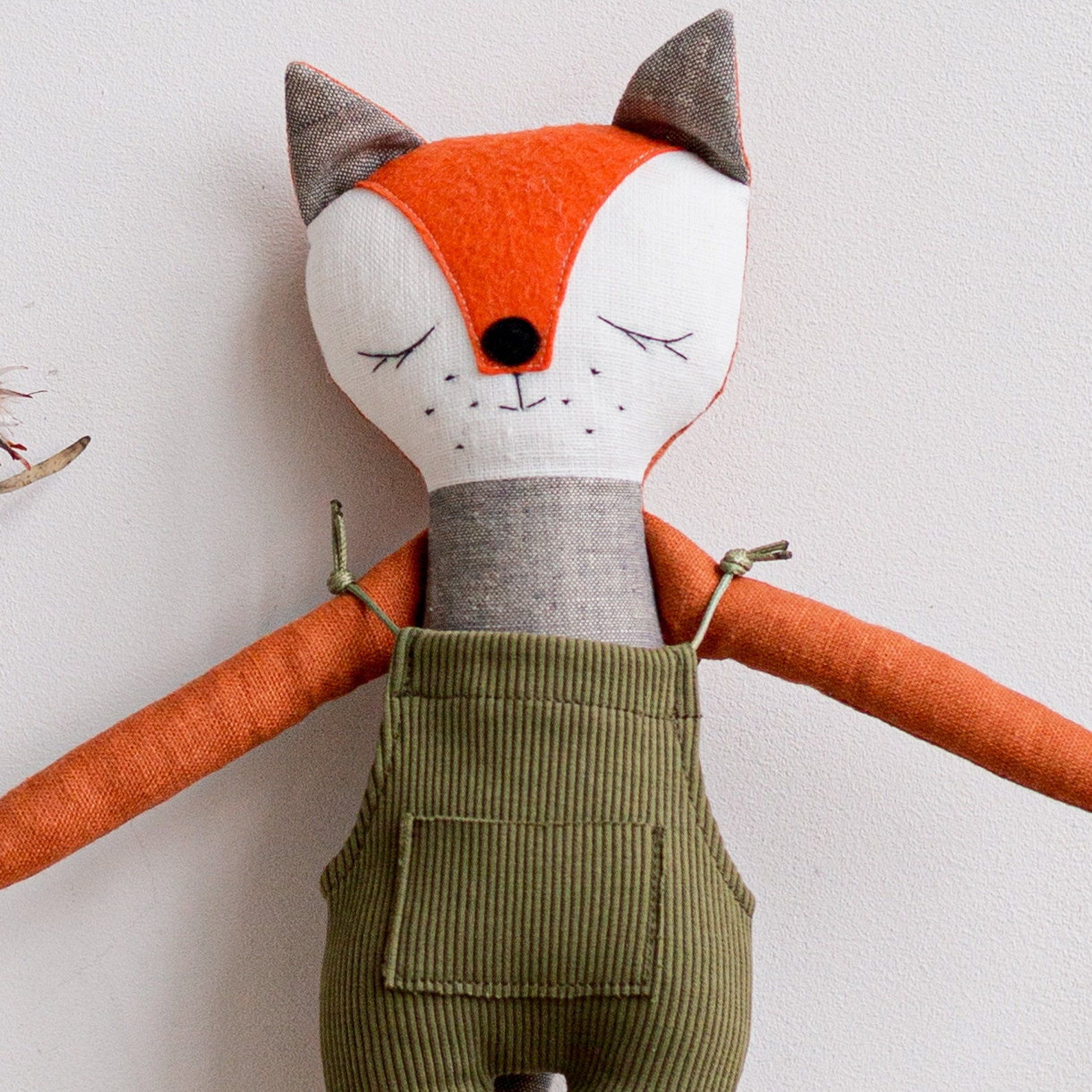 Stuffed Fox Plush Toy for Kids Toy with clothes Fox Etsy