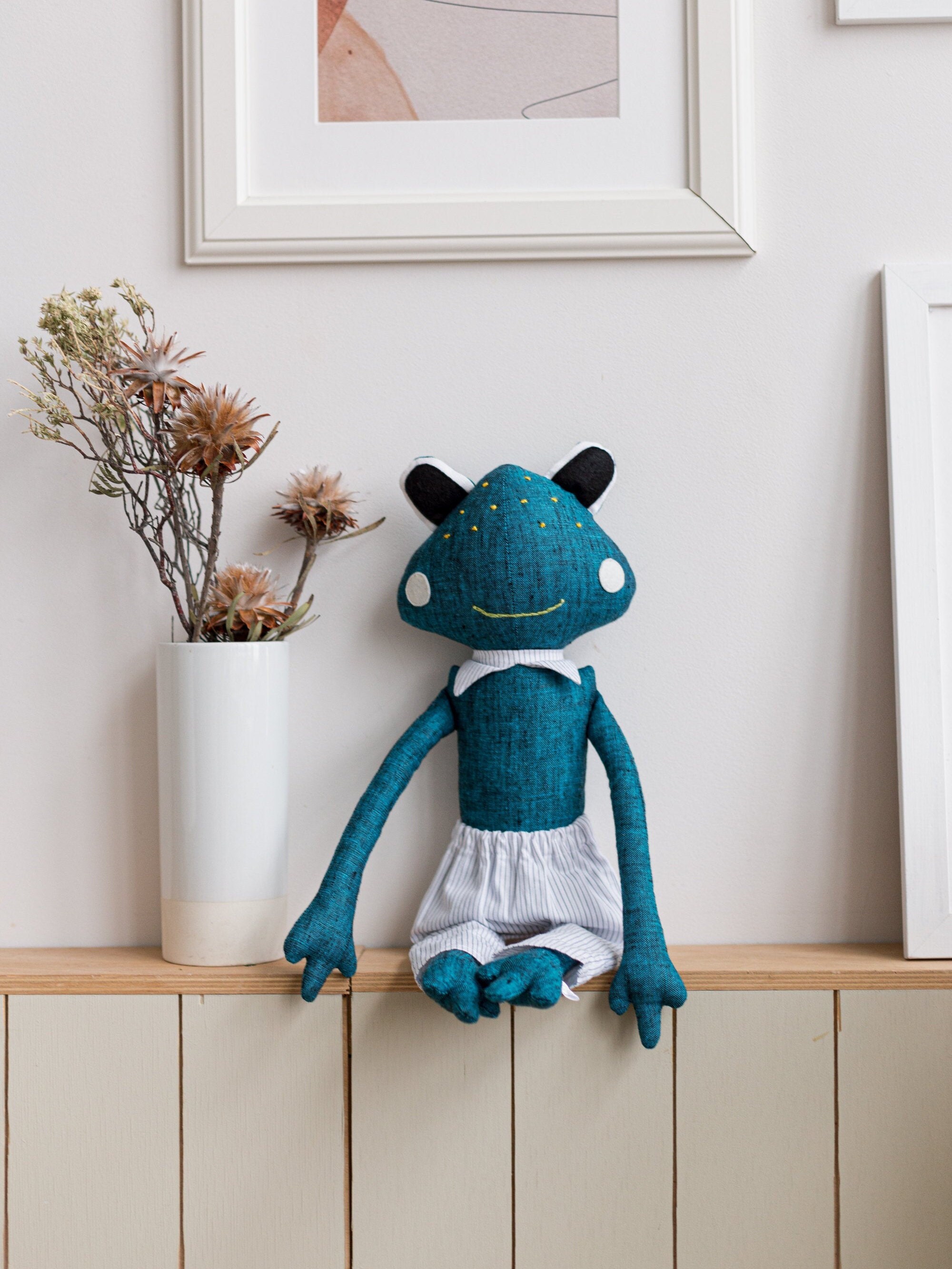 Organic toy Organic stuffed Green plush animal Organic Etsy