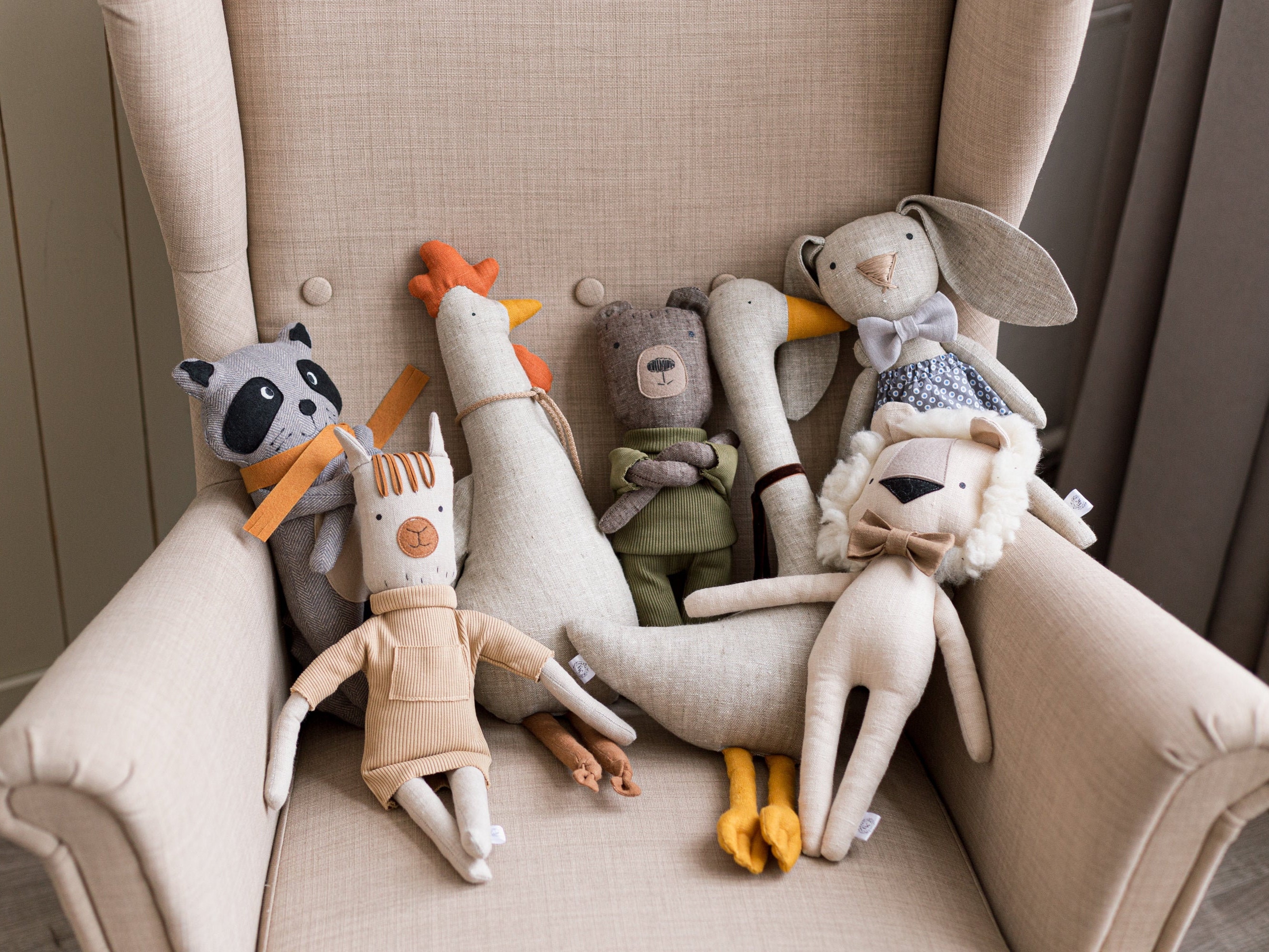 Stuffed animal toy Eco baby toys Organic toy Plush Toy Etsy