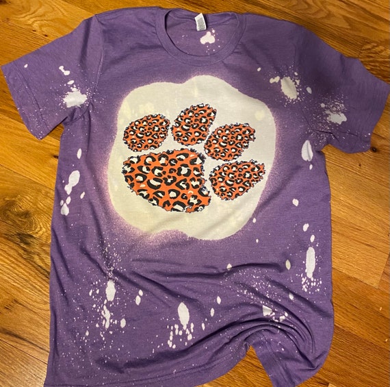 Clemson Leopard Tiger Paw Vintage T 