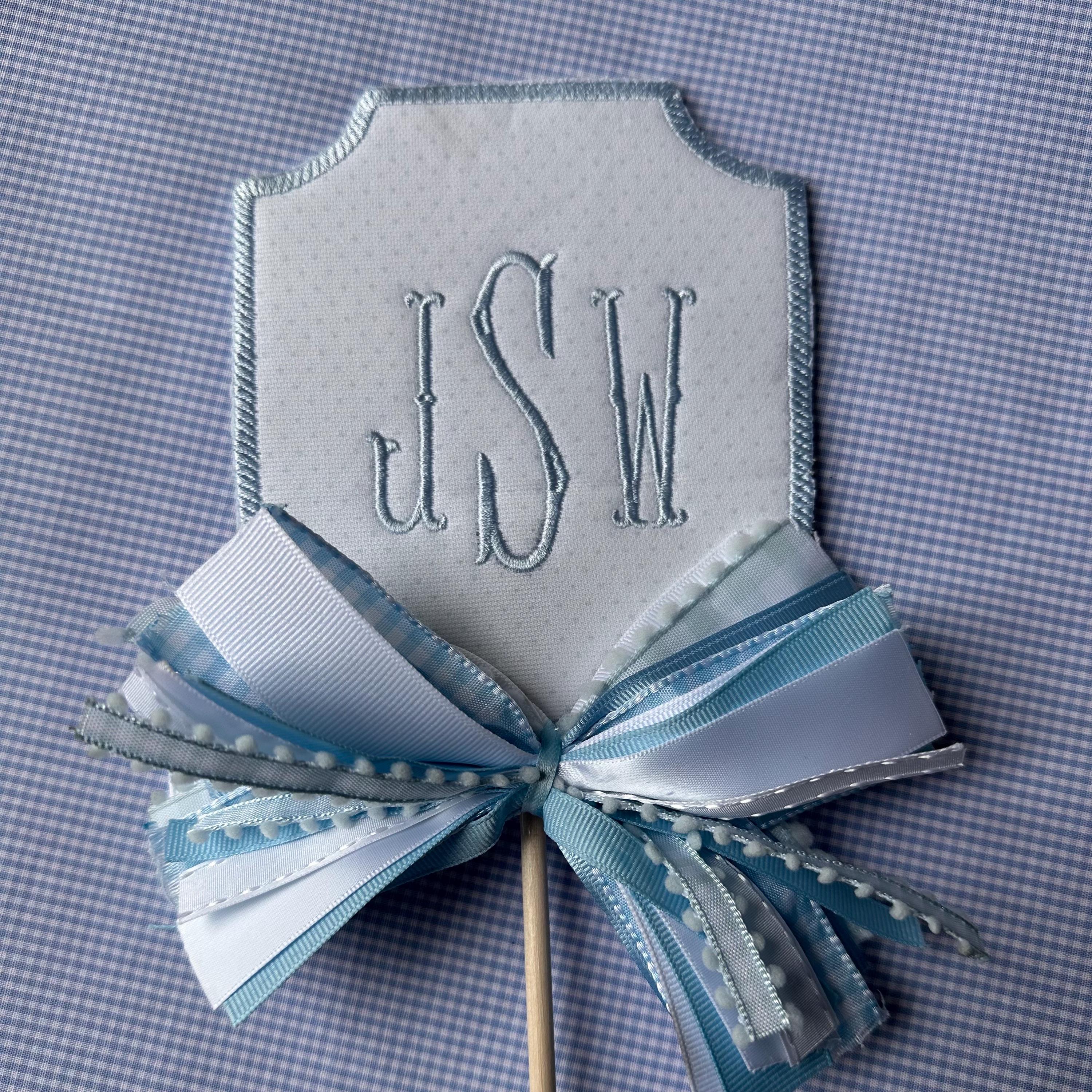 Embroidered Fabric Cake Topper: Custom Wedding, Birthday Keepsake - Etsy