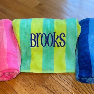 Personalized Cabana Beach Towel, Personalize Beach Towel, Kids Summer Beach Towel, Personalized Pool Towel,