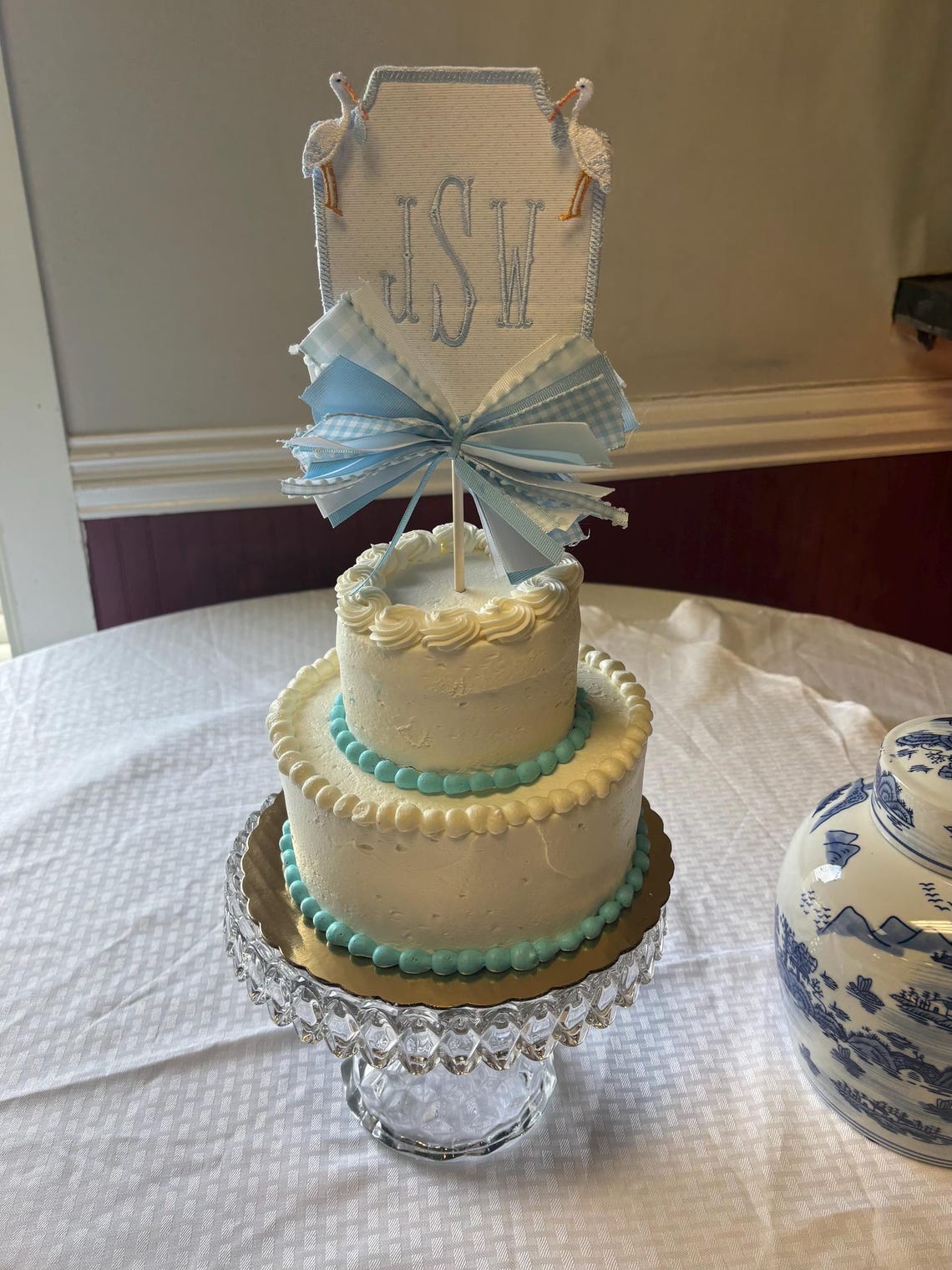Embroidered Fabric Cake Topper: Custom Wedding, Birthday Keepsake - Etsy