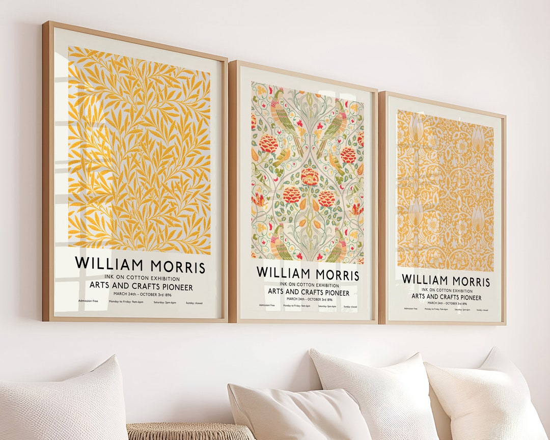 Buy Set of 3 William Morris Posters - Art Nouveau, Floral Wall Decor ...