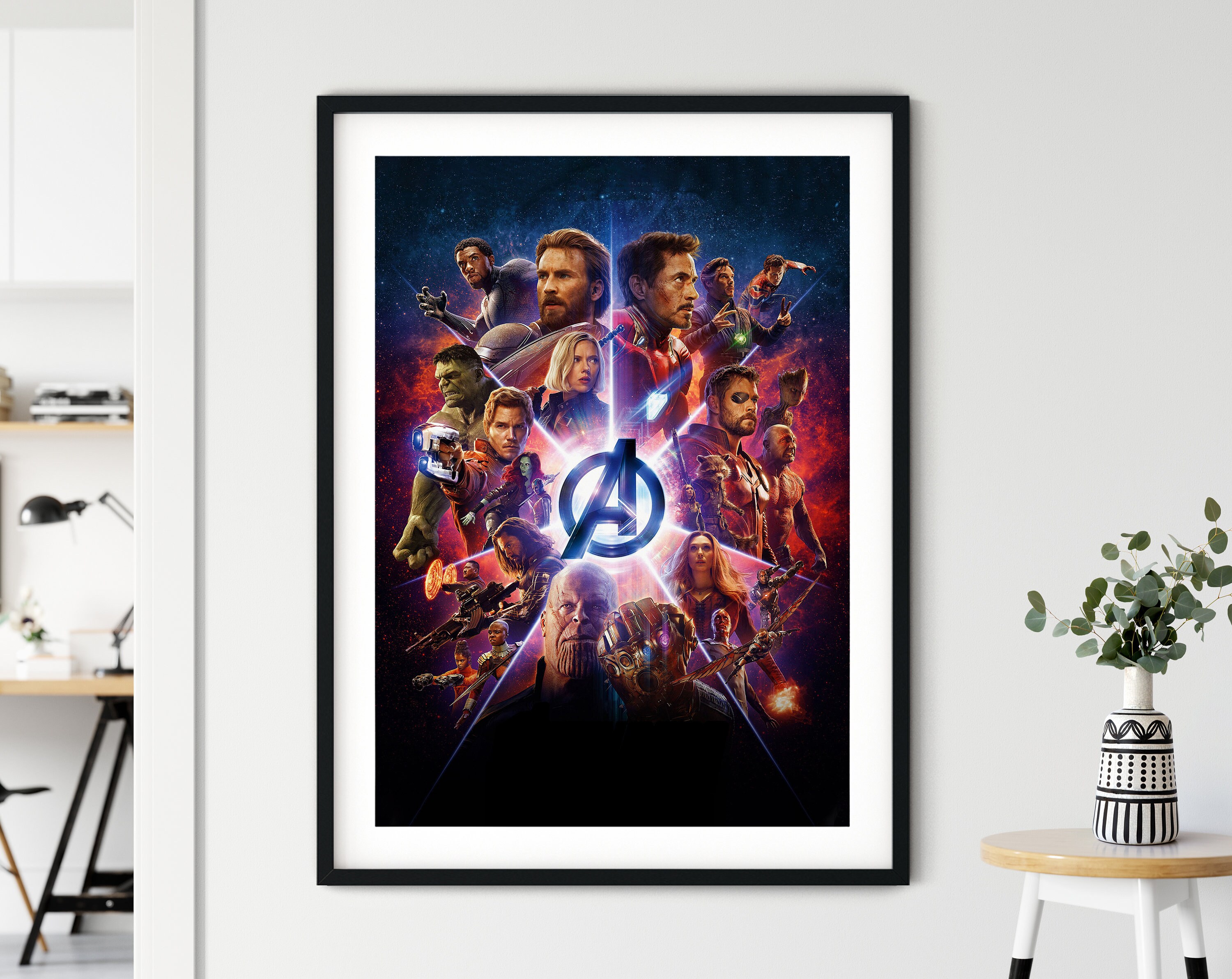 Toile d'art Mural | Tableau Affiche Poster Art Moderne Impression Décoration Murale Avengers End Gam