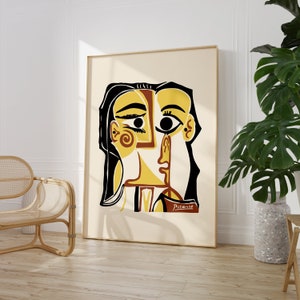 Picasso Face Art Print, Modern Artwork, Aesthetic Wall Decor, Art Gift Idea, Elegant Gallery Print