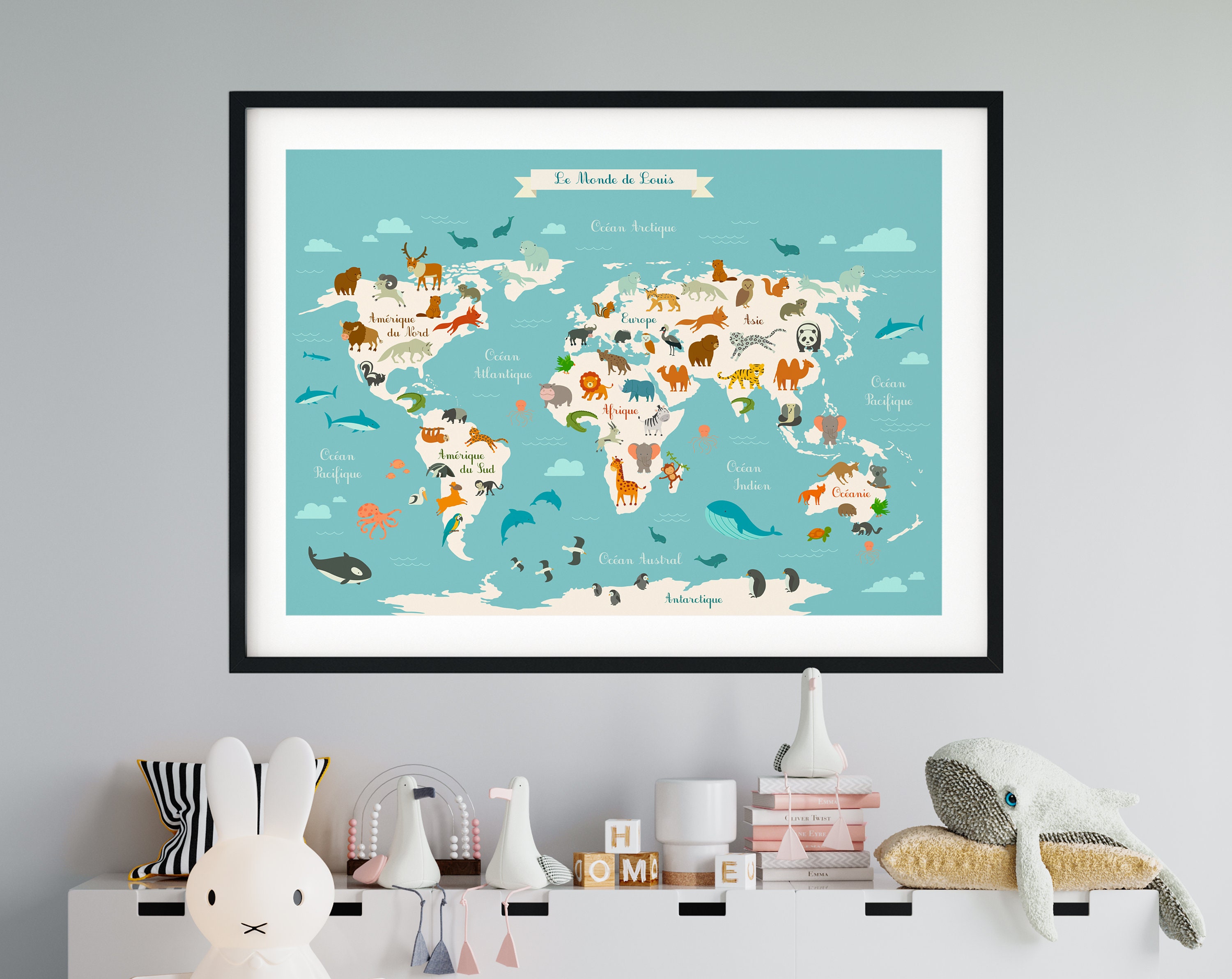 Toile d'art Mural | Tableau Affiche Poster Art Moderne Impression Décoration Murale Carte