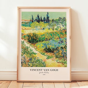 Vincent Van Gogh 1888 - Giardino ad Arles, Stampa artistica da parete, Decorazione da parete vintage, Idea regalo unica, Poster di un famoso artista, Stampa artistica francese