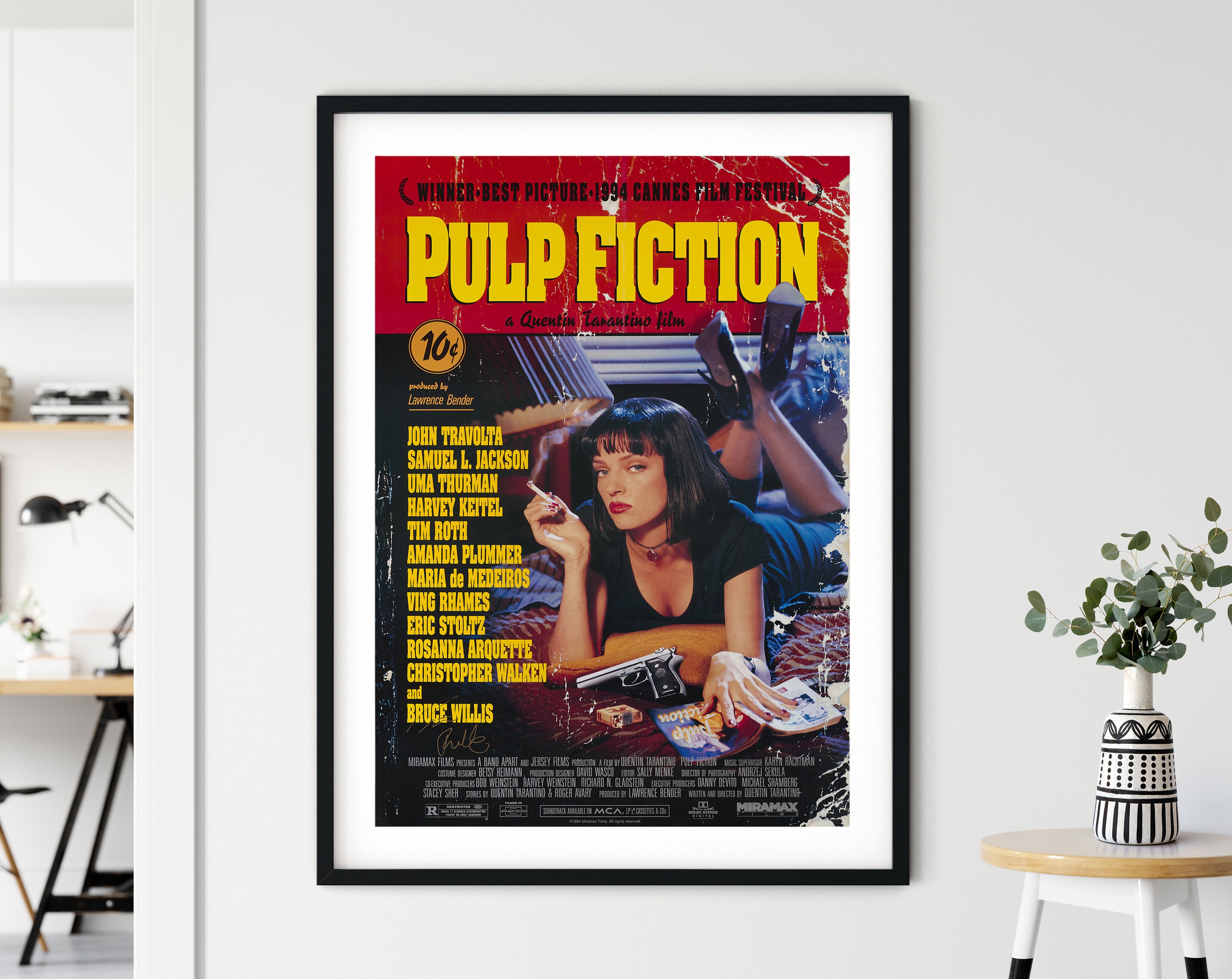 Toile d'art Mural | Tableau Affiche Poster Art Moderne Impression Décoration Murale Pulp Fiction