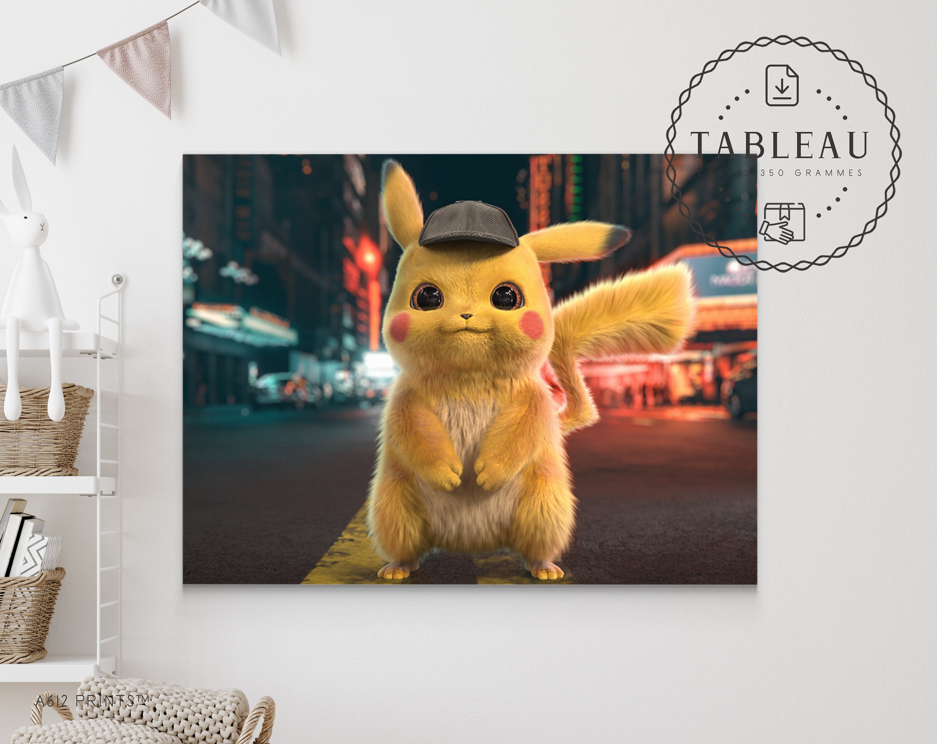 Toile d'art Mural | Tableau Affiche Poster Art Moderne Impression Décoration Murale Pikachu