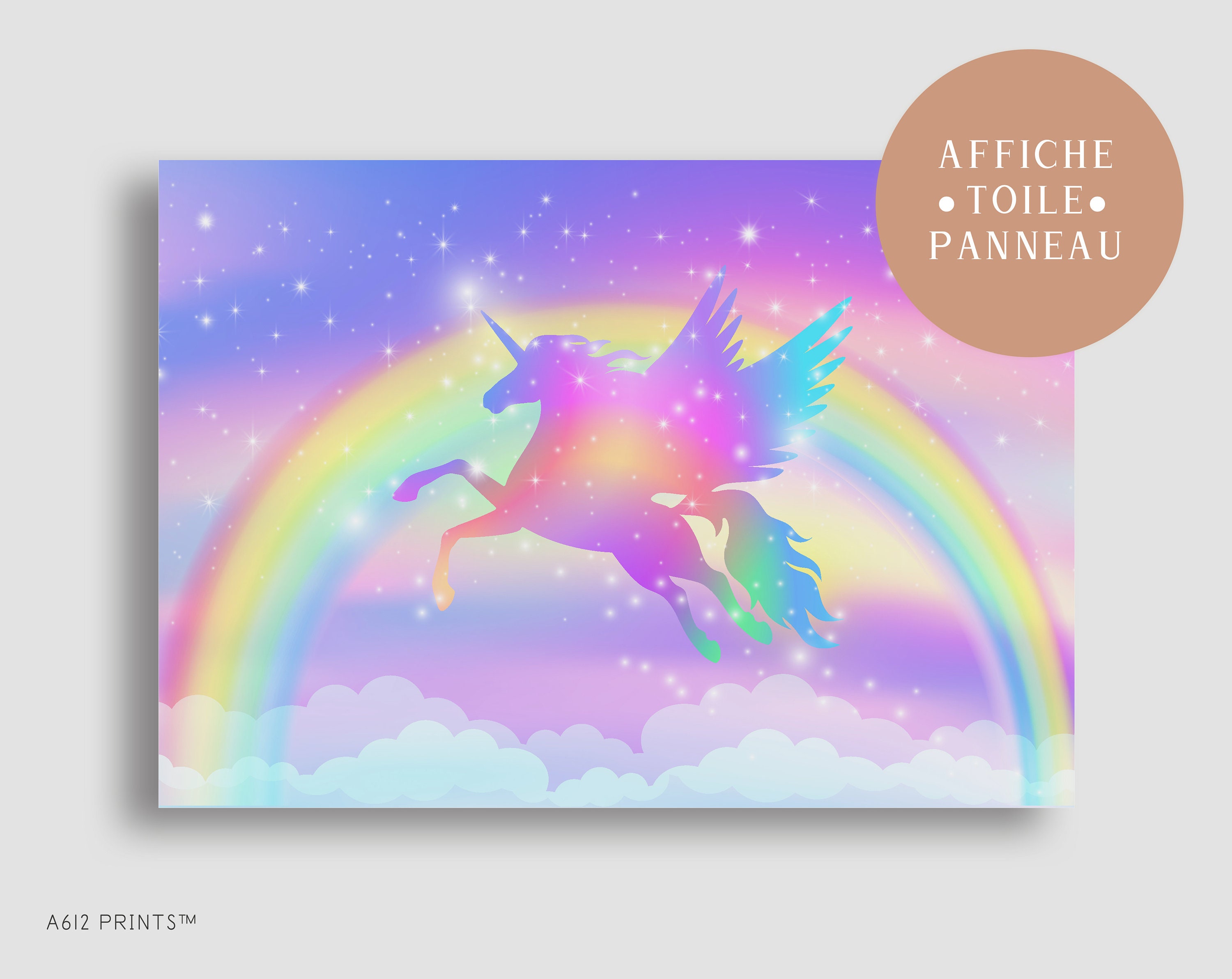 Toile d'art Mural | Tableau Affiche Poster Art Moderne Impression Décoration Murale Licorne