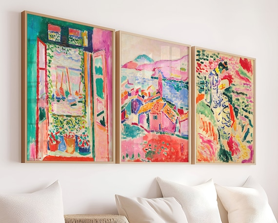 Set of 3 Matisse Posters 1905 - the Japanese Woman, Open Window